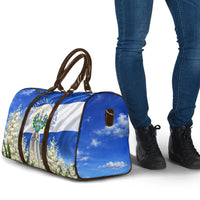 El Salvador Torogoz Bird Travel Bag Divine Savior Monument Volcano Flor De Izote Art