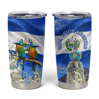 El Salvador Torogoz Bird Tumbler Cup Divine Savior Monument Volcano Flor De Izote Art