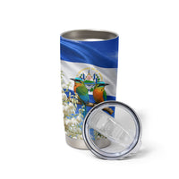 El Salvador Torogoz Bird Tumbler Cup Divine Savior Monument Volcano Flor De Izote Art