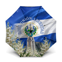 El Salvador Torogoz Bird Umbrella Divine Savior Monument Volcano Flor De Izote Art