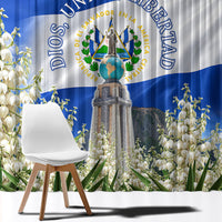 El Salvador Torogoz Bird Window Curtain Divine Savior Monument Volcano Flor De Izote Art