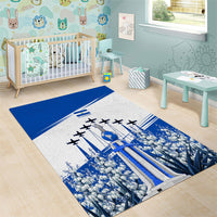 El Salvador Divine Savior Monument Area Rug Flor De Izote Coat Of Arms Fighter Jets Art