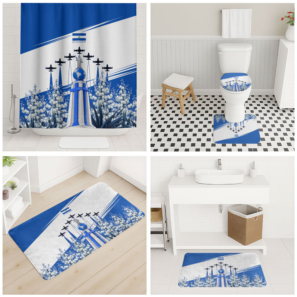 El Salvador Divine Savior Monument Bathroom Set Flor De Izote Coat Of Arms Fighter Jets Art