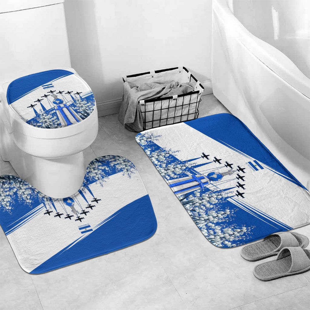 El Salvador Divine Savior Monument Bathroom Set Flor De Izote Coat Of Arms Fighter Jets Art