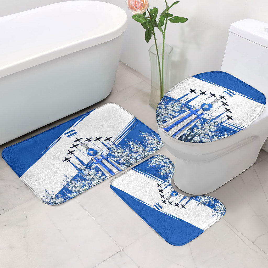 El Salvador Divine Savior Monument Bathroom Set Flor De Izote Coat Of Arms Fighter Jets Art