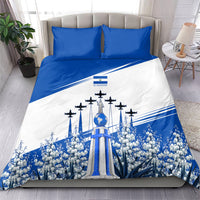 El Salvador Divine Savior Monument Bedding Set Flor De Izote Coat Of Arms Fighter Jets Art