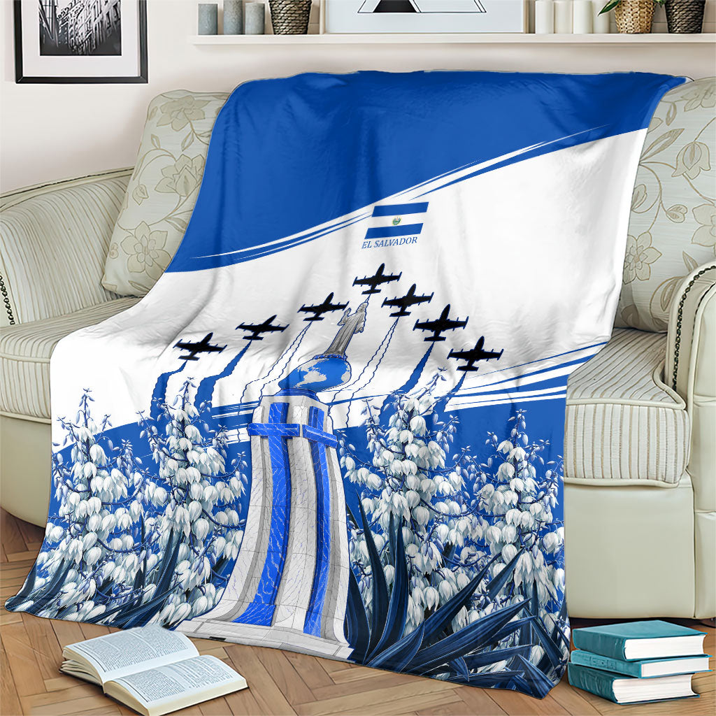 El Salvador Divine Savior Monument Blanket Flor De Izote Coat Of Arms Fighter Jets Art