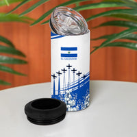 El Salvador Divine Savior Monument 4 in 1 Can Cooler Tumbler Flor De Izote Coat Of Arms Fighter Jets Art