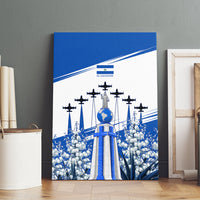 El Salvador Divine Savior Monument Canvas Wall Art Flor De Izote Coat Of Arms Fighter Jets Art