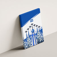 El Salvador Divine Savior Monument Canvas Wall Art Flor De Izote Coat Of Arms Fighter Jets Art