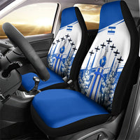 El Salvador Divine Savior Monument Car Seat Cover Flor De Izote Coat Of Arms Fighter Jets Art