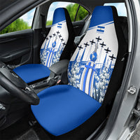 El Salvador Divine Savior Monument Car Seat Cover Flor De Izote Coat Of Arms Fighter Jets Art
