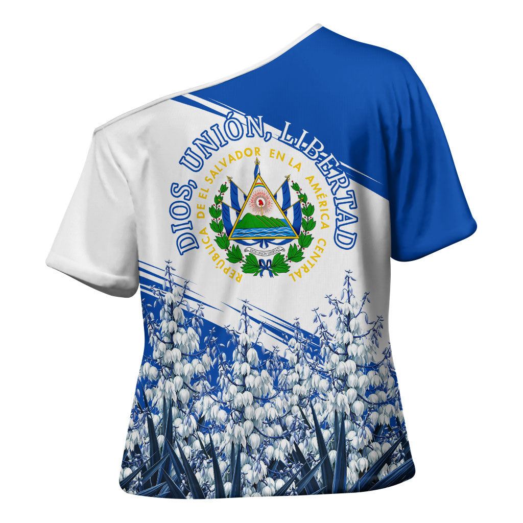 El Salvador Divine Savior Monument Cross Shoulder Shirt Flor De Izote Coat Of Arms Fighter Jets Art