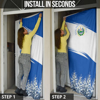 El Salvador Divine Savior Monument Door Cover Flor De Izote Coat Of Arms Fighter Jets Art