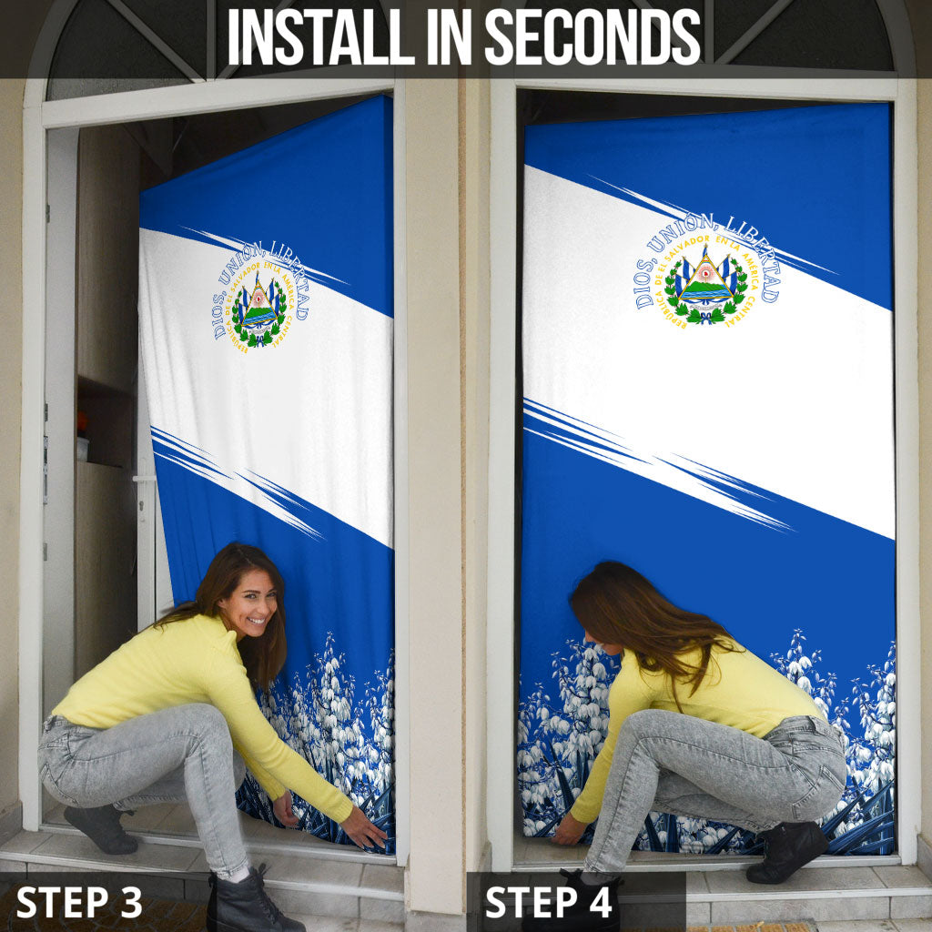 El Salvador Divine Savior Monument Door Cover Flor De Izote Coat Of Arms Fighter Jets Art