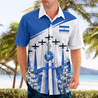 El Salvador Divine Savior Monument Hawaiian Shirt Flor De Izote Coat Of Arms Fighter Jets Art