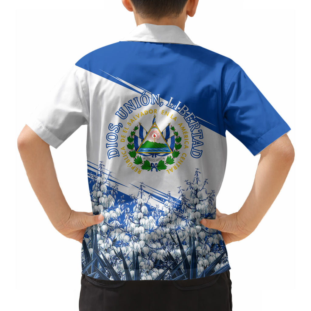 El Salvador Divine Savior Monument Hawaiian Shirt Flor De Izote Coat Of Arms Fighter Jets Art