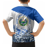 El Salvador Divine Savior Monument Hawaiian Shirt Flor De Izote Coat Of Arms Fighter Jets Art