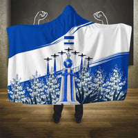 El Salvador Divine Savior Monument Hooded Blanket Flor De Izote Coat Of Arms Fighter Jets Art