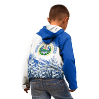 El Salvador Divine Savior Monument Kid Hoodie Flor De Izote Coat Of Arms Fighter Jets Art