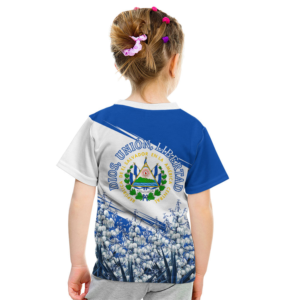 El Salvador Divine Savior Monument Kid T Shirt Flor De Izote Coat Of Arms Fighter Jets Art