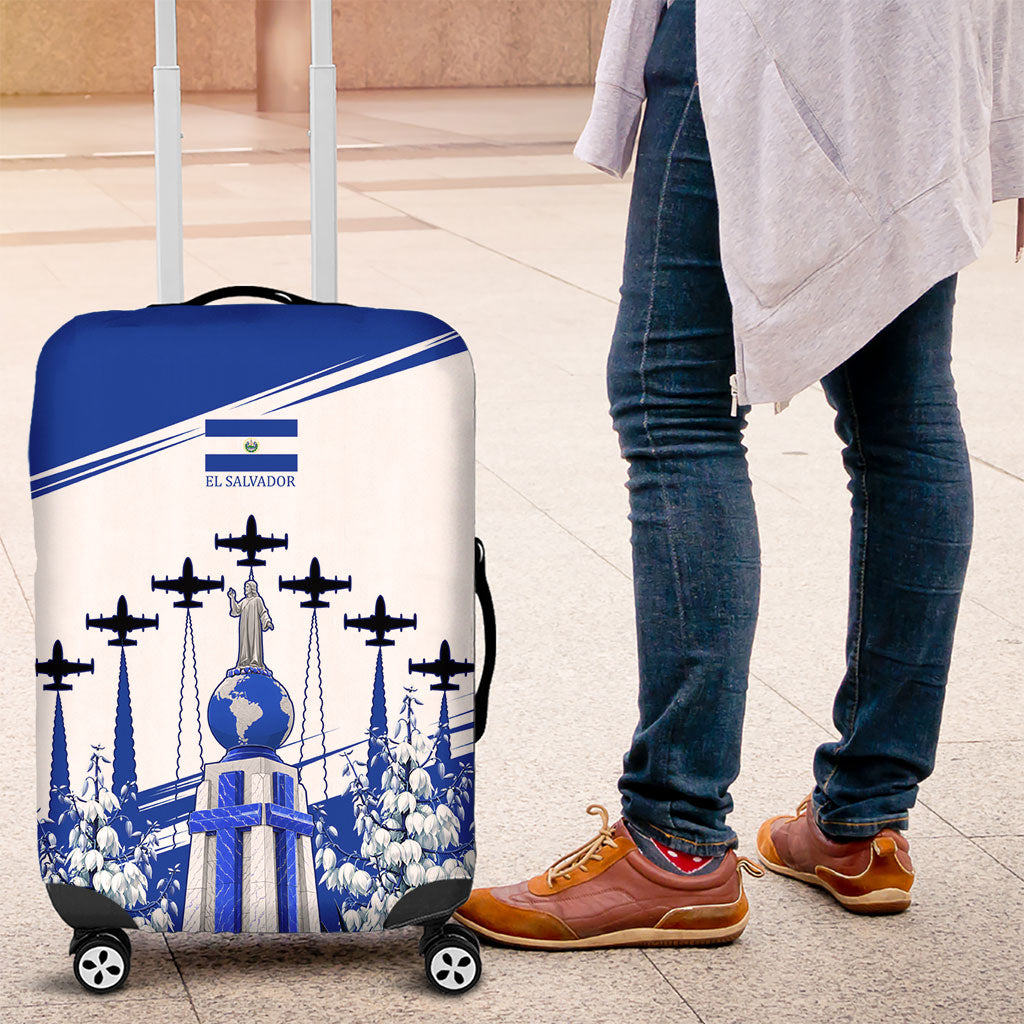 El Salvador Divine Savior Monument Luggage Cover Flor De Izote Coat Of Arms Fighter Jets Art