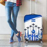 El Salvador Divine Savior Monument Luggage Cover Flor De Izote Coat Of Arms Fighter Jets Art