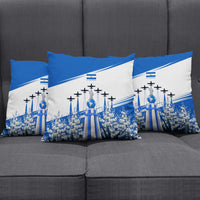 El Salvador Divine Savior Monument Pillow Cover Flor De Izote Coat Of Arms Fighter Jets Art