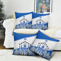 El Salvador Divine Savior Monument Pillow Cover Flor De Izote Coat Of Arms Fighter Jets Art