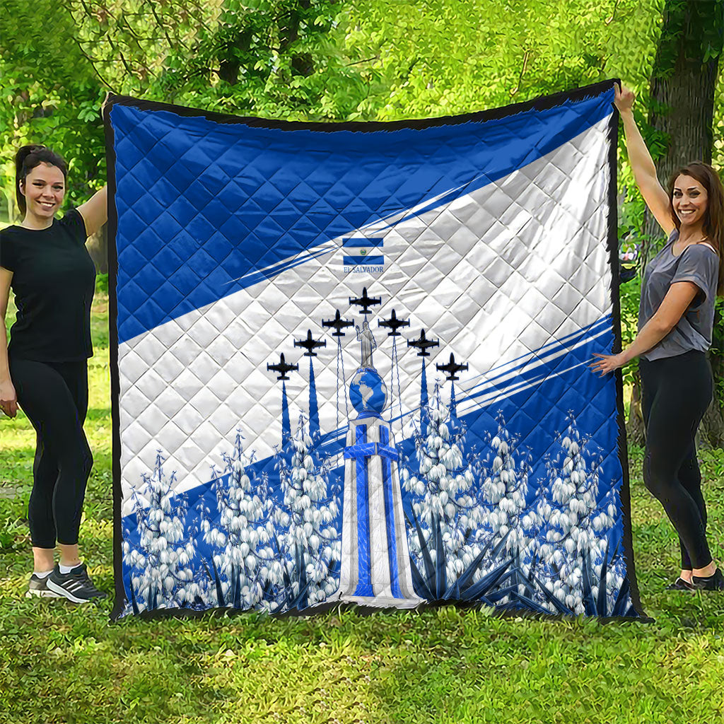El Salvador Divine Savior Monument Quilt Flor De Izote Coat Of Arms Fighter Jets Art
