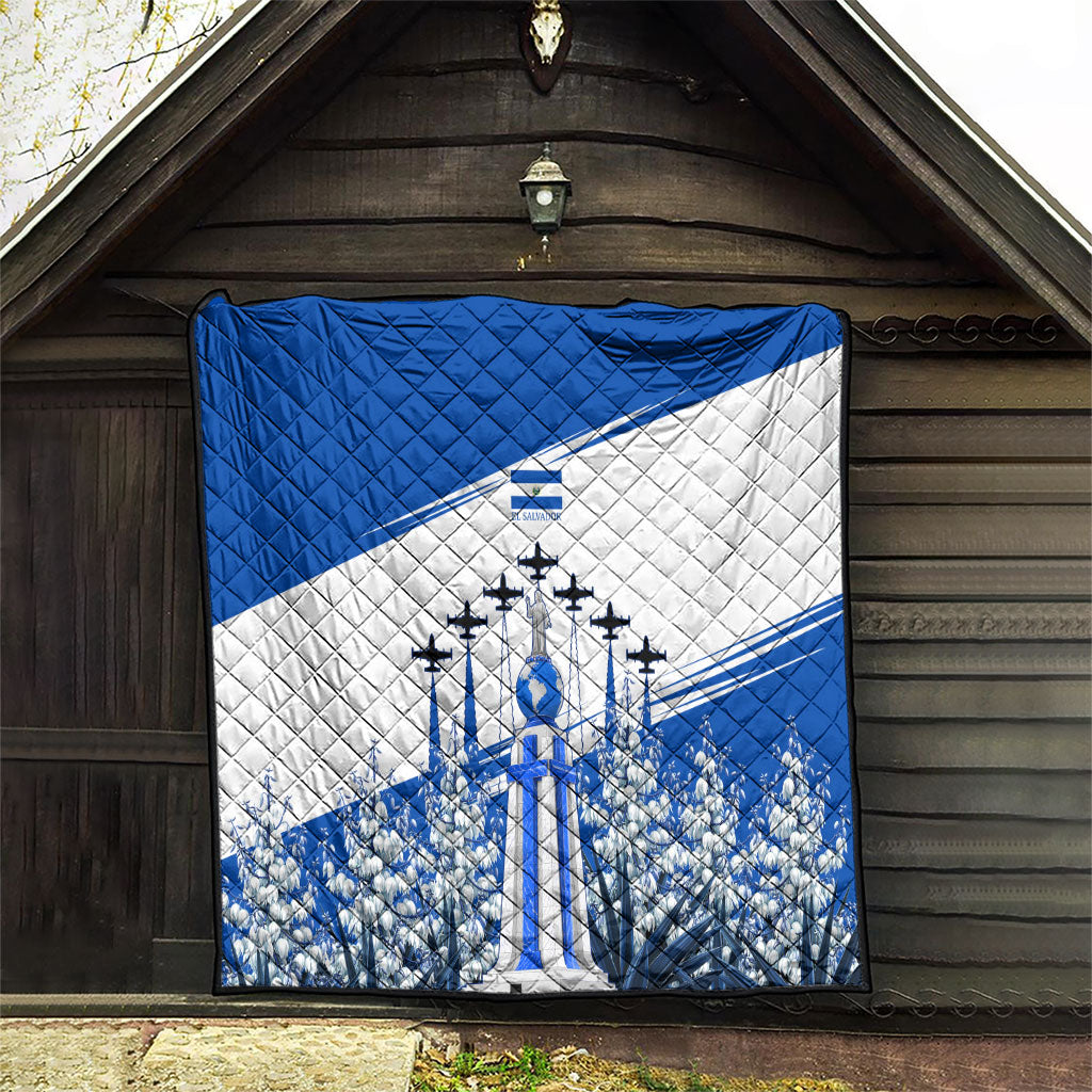 El Salvador Divine Savior Monument Quilt Flor De Izote Coat Of Arms Fighter Jets Art