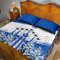 El Salvador Divine Savior Monument Quilt Bed Set Flor De Izote Coat Of Arms Fighter Jets Art