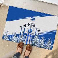El Salvador Divine Savior Monument Rubber Doormat Flor De Izote Coat Of Arms Fighter Jets Art