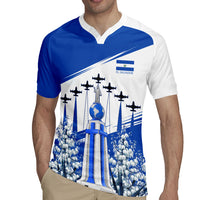 El Salvador Divine Savior Monument Rugby Jersey Flor De Izote Coat Of Arms Fighter Jets Art