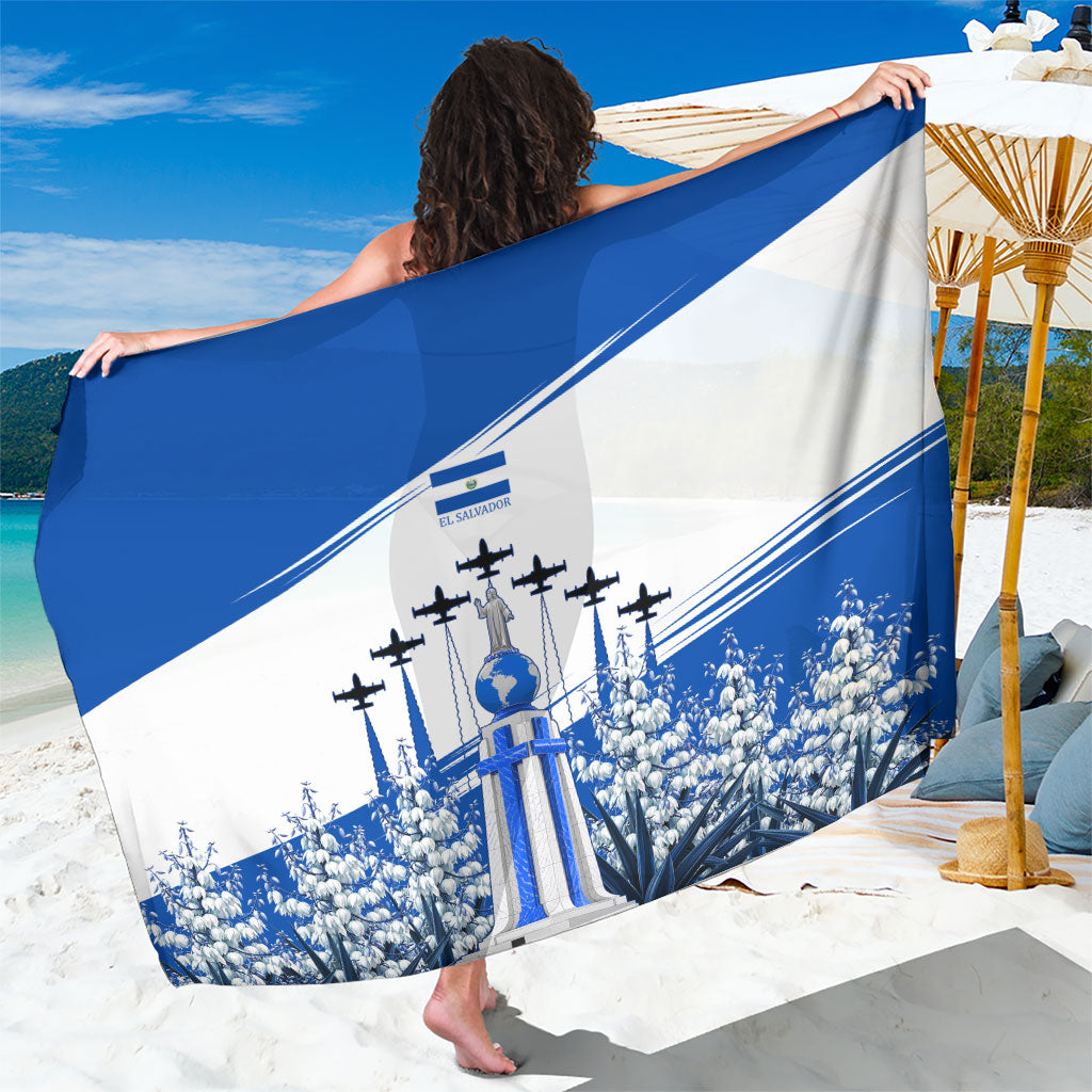 El Salvador Divine Savior Monument Sarong Flor De Izote Coat Of Arms Fighter Jets Art