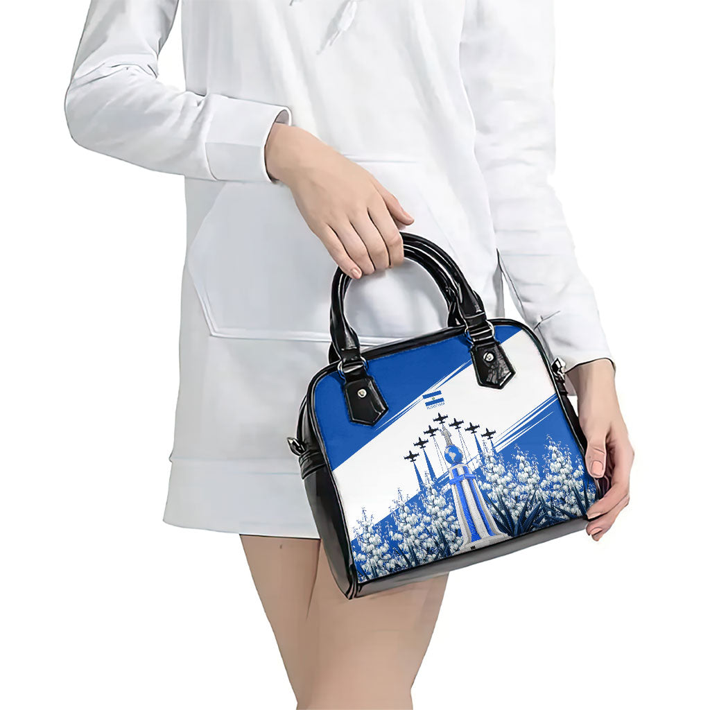 El Salvador Divine Savior Monument Shoulder Handbag Flor De Izote Coat Of Arms Fighter Jets Art