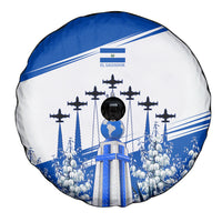 El Salvador Divine Savior Monument Spare Tire Cover Flor De Izote Coat Of Arms Fighter Jets Art