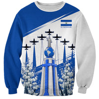 El Salvador Divine Savior Monument Sweatshirt Flor De Izote Coat Of Arms Fighter Jets Art