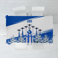El Salvador Divine Savior Monument Tablecloth Flor De Izote Coat Of Arms Fighter Jets Art