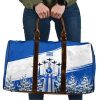 El Salvador Divine Savior Monument Travel Bag Flor De Izote Coat Of Arms Fighter Jets Art
