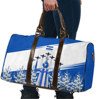 El Salvador Divine Savior Monument Travel Bag Flor De Izote Coat Of Arms Fighter Jets Art