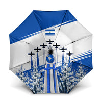 El Salvador Divine Savior Monument Umbrella Flor De Izote Coat Of Arms Fighter Jets Art