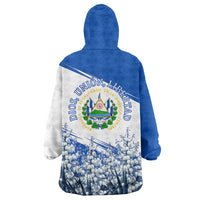 El Salvador Divine Savior Monument Wearable Blanket Hoodie Flor De Izote Coat Of Arms Fighter Jets Art