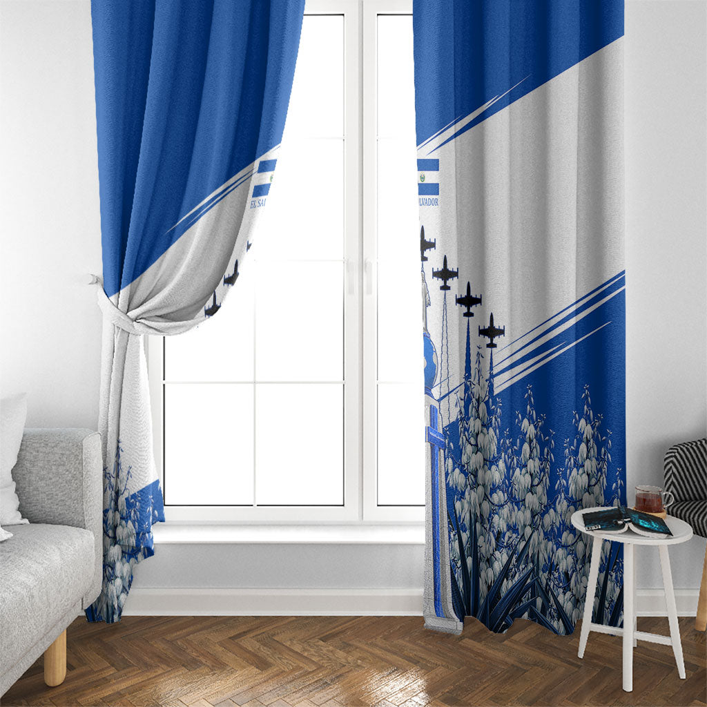 El Salvador Divine Savior Monument Window Curtain Flor De Izote Coat Of Arms Fighter Jets Art