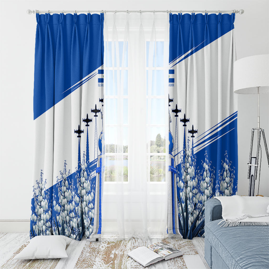 El Salvador Divine Savior Monument Window Curtain Flor De Izote Coat Of Arms Fighter Jets Art