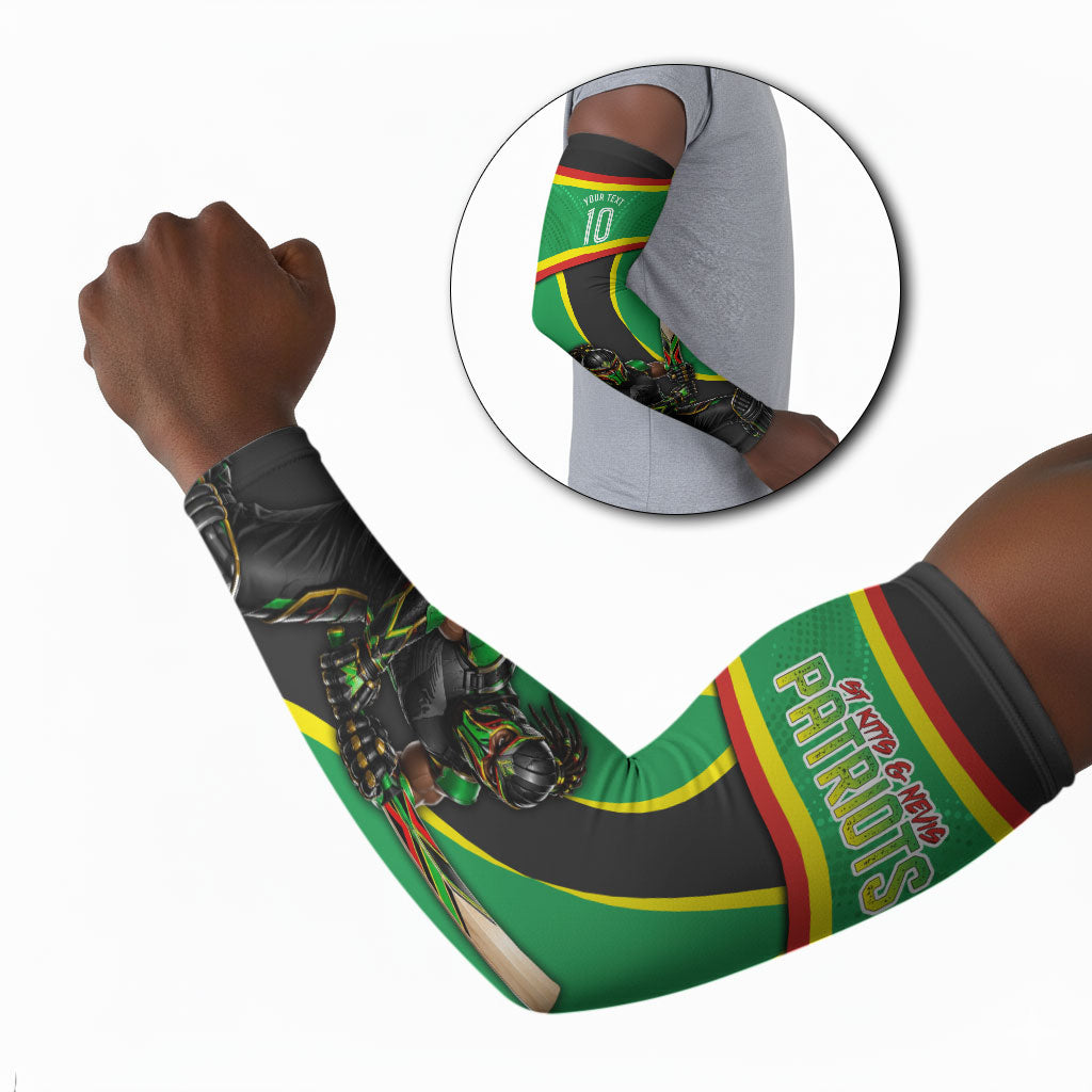 Personalized St Kitts And Nevis Patriots Arm Sleeves Caribbean Cricket Player Graphic Art