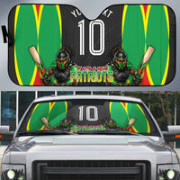 Personalized St Kitts And Nevis Patriots Auto Sun Shade Caribbean Cricket Player Graphic Art