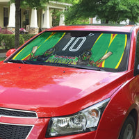 Personalized St Kitts And Nevis Patriots Auto Sun Shade Caribbean Cricket Player Graphic Art