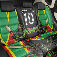 Personalized St Kitts And Nevis Patriots Back Car Seat Cover Caribbean Cricket Player Graphic Art