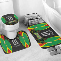 Personalized St Kitts And Nevis Patriots Bathroom Set Caribbean Cricket Player Graphic Art